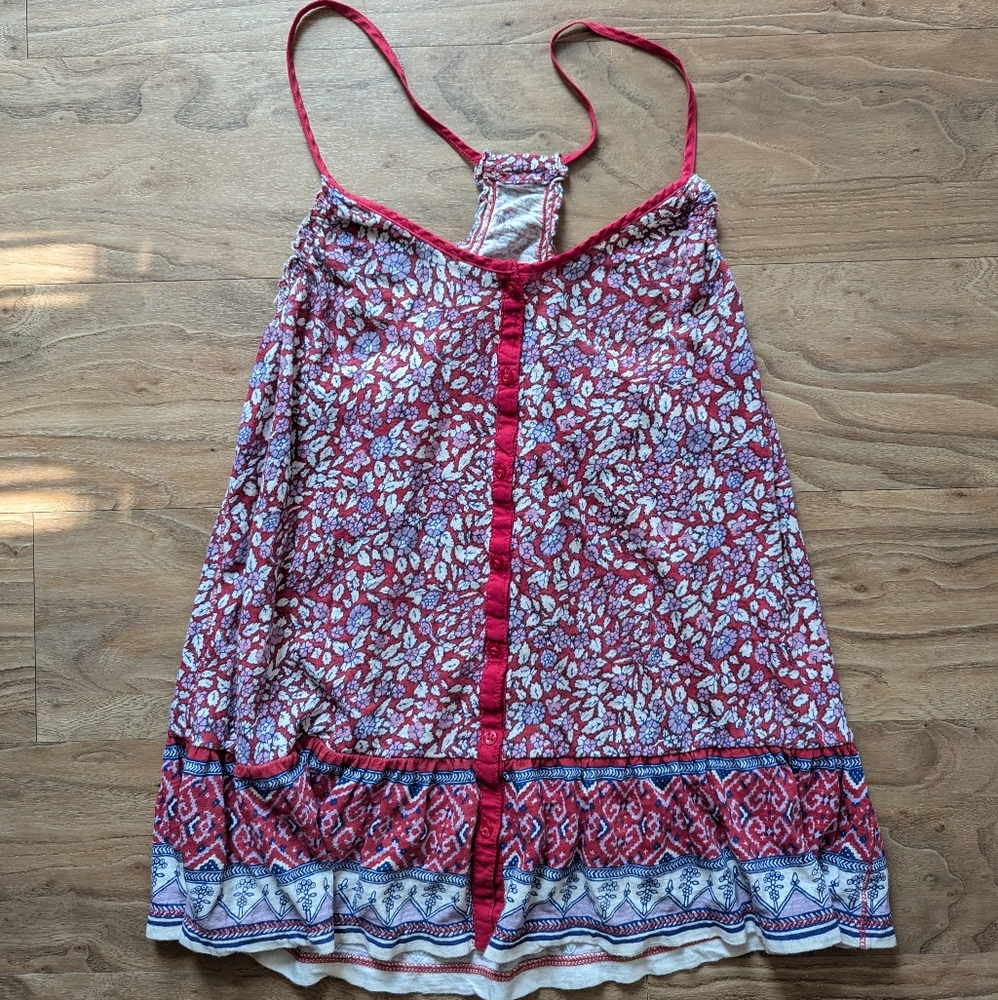 American Eagle Outfitters Red and White Blouse